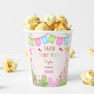 Taco bout fun fiesta mexican girl birthday paper cups