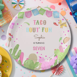 Taco bout fun fiesta mexican girl birthday paper plate