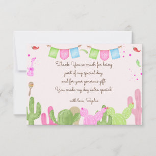 Taco bout fun fiesta mexican kids birthday thank you card