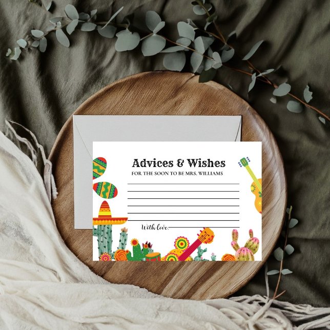 Taco Bout Love Advices & WIshes Bridal Shower Enclosure Card (Creator Uploaded)