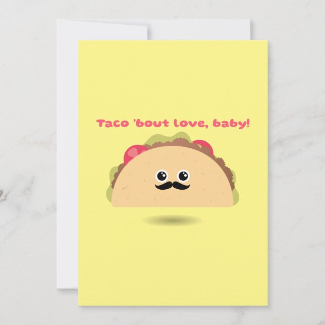 Taco Bout Love Baby Valentine's Day Holiday Card (Front)