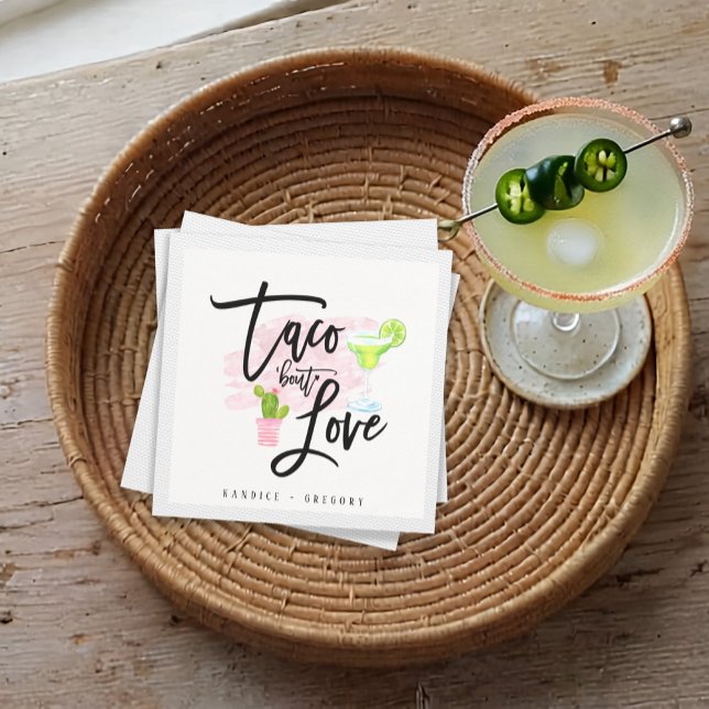Taco Bout Love Bridal Shower Fiesta  Napkin (Creator Uploaded)