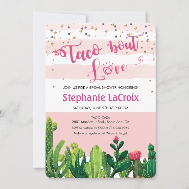 Taco bout Love Bridal Shower Invitation (Front)