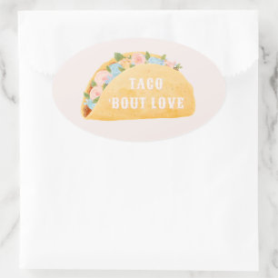Taco 'Bout Love Bridal Shower  Oval Sticker