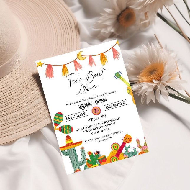 Taco 'Bout Love Cactus Bridal shower   Invitation (Creator Uploaded)