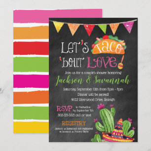 Taco bout Love - Chalkboard Bridal Invitation