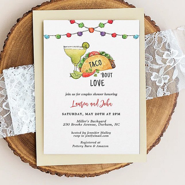 Taco Bout Love Couples Bridal Shower Fiesta  Invitation (Creator Uploaded)