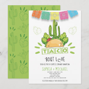 Taco 'Bout Love Couples Engagement Fiesta Modern Invitation