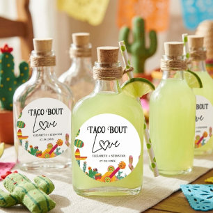 Taco bout love engagement party  classic round sticker