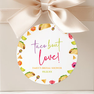 Taco Bout Love! Fiesta Bridal Shower Classic Round Sticker