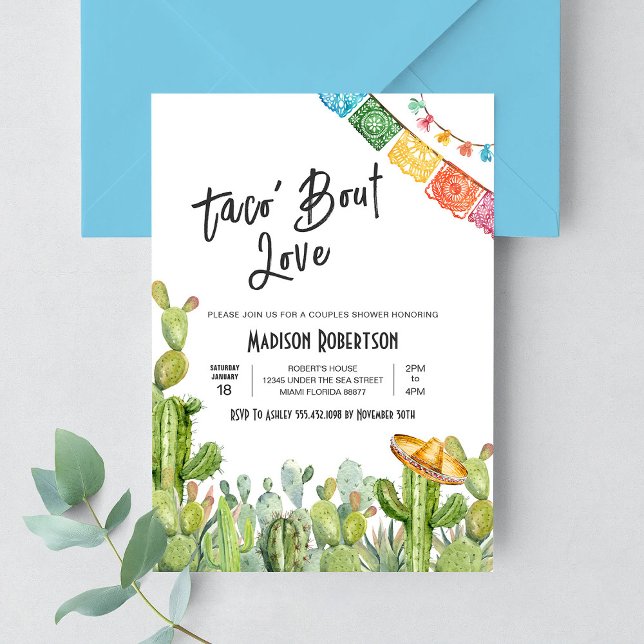 Taco 'Bout Love Fiesta Couples Shower Invitation (Creator Uploaded)