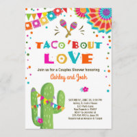 Taco Bout Love Fiesta Couples shower invitation