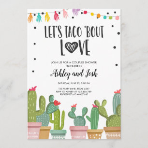 Taco Bout Love Fiesta Couples Shower Invite Cactus