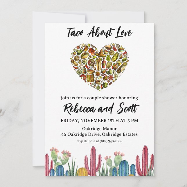 taco bout love invitations (Front)