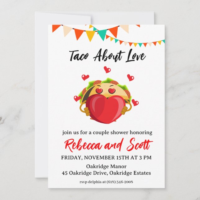 taco bout love invitations (Front)