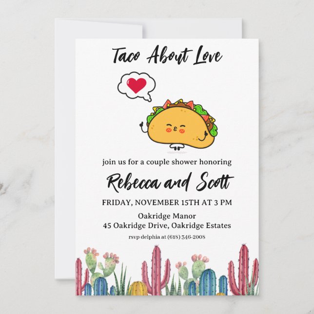 taco bout love invitations (Front)