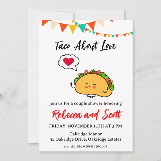 taco bout love invitations (Front)