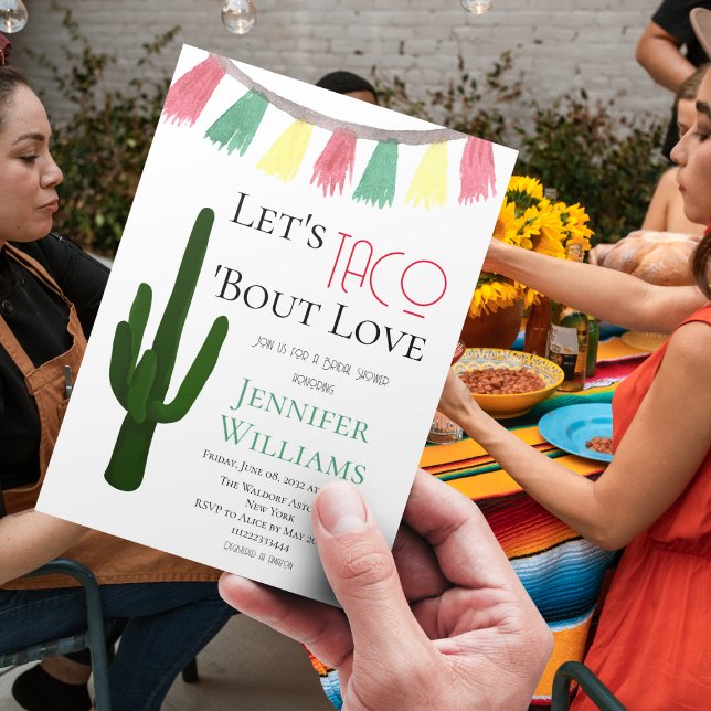Taco Bout Love Mexican Cactus Fiesta Bridal Shower Invitation (Creator Uploaded)
