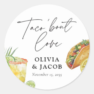 Taco bout Love Mexican Couples Shower Classic Round Sticker