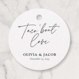 Taco bout Love Mexican Couples Shower Favour Tags