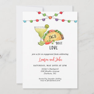 Taco Bout Love Mexican Fiesta Engagementparty Invitation