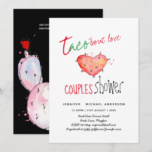 TACO BOUT LOVE Modern Fun Wedding Fiesta Invitation