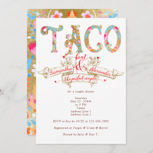 Taco Bout Love Perfect Couple Fiesta Couple Shower Invitation