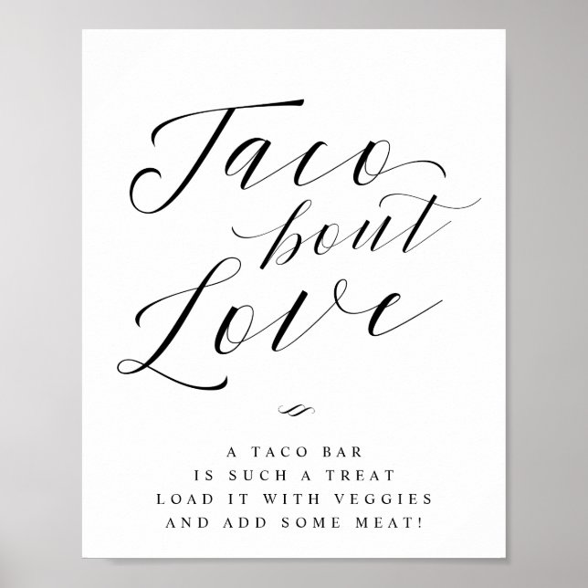 Taco Bout Love Taco Bar Wedding Sign (Front)