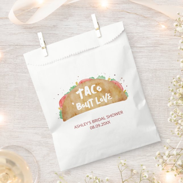 Taco 'Bout Love Wedding Bridal Shower Fiesta Favour Bags (Clipped)
