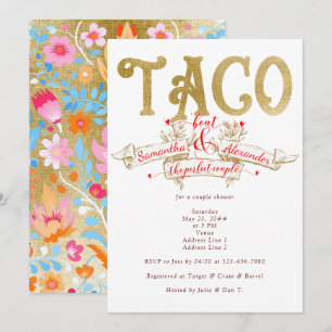 Taco Bout Perfect Couple Love Fiesta Couple Shower Invitation