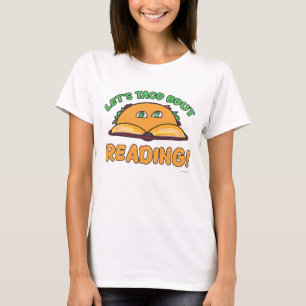 Taco Bout Reading Fun Book Lover Cartoon T-Shirt