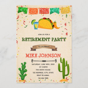 Taco Bout Retirement party invitation