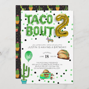 Taco Bout Two   Second Birthday Invitation