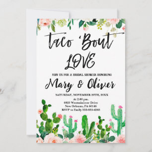 Taco Bridal Shower Invite, Taco ‘Bout  LOVE Invitation