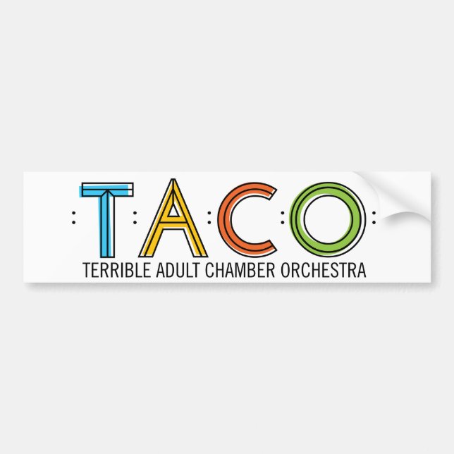 TACO Bumper Sticker (Front)