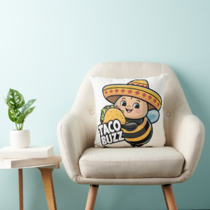 Taco Buzz Bumble Bee Cushion
