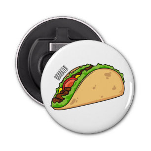 Taco cartoon illustration  bottle opener