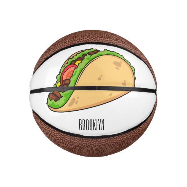 Taco cartoon illustration  mini basketball (Front)