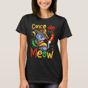 Taco Cat Cinco De Mayo For Women And Men Sombrero T-Shirt