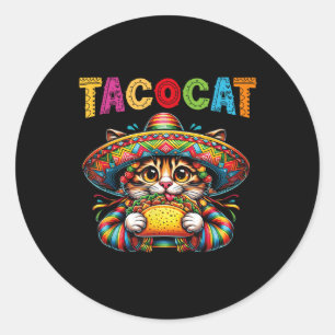 Taco Cat For Women & Kids - Tacocat Cinco De M Classic Round Sticker