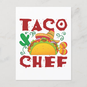 Taco Chef Taco Truck Postcard