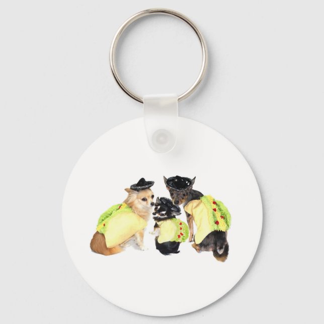 Taco Chihuahuas Key Ring (Front)