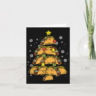 Taco Christmas Tree Xmas Mexican Food Card