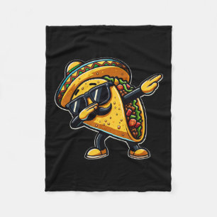 Taco Cinco De Mayo Funny Mexican Fathers Day  Fleece Blanket