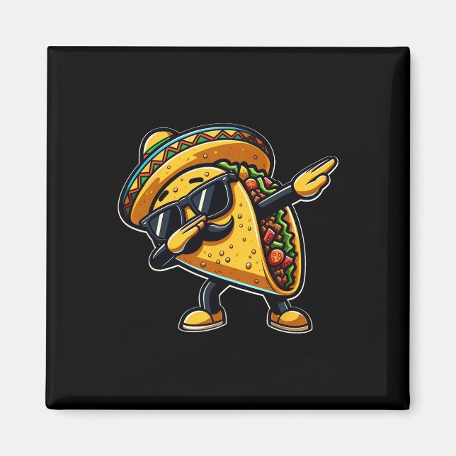Taco Cinco De Mayo Funny Mexican Fathers Day  Magnet (Front)