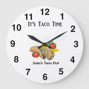 Taco Clock - Mexican Restaurant Wall Clock