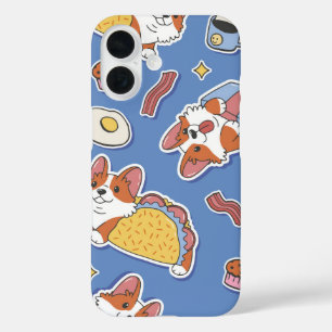 Taco Corgis Funny Bacon iPhone 16 Case