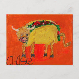 "Taco Cow" Postcard