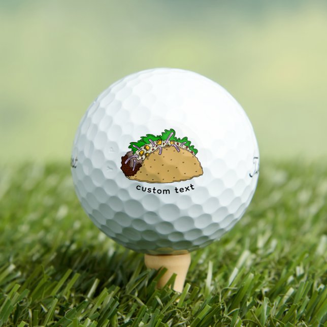 Taco Design Golf Balls Gift - Custom Titleist (Insitu Tee)