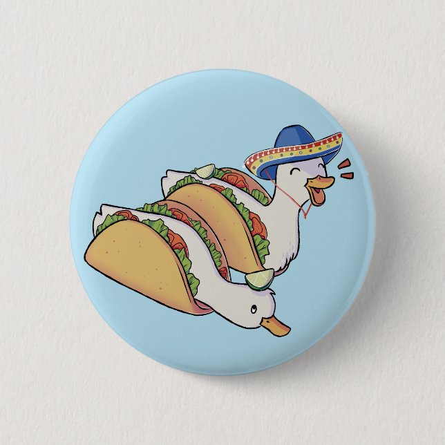 taco duckos 6 cm round badge (Front)
